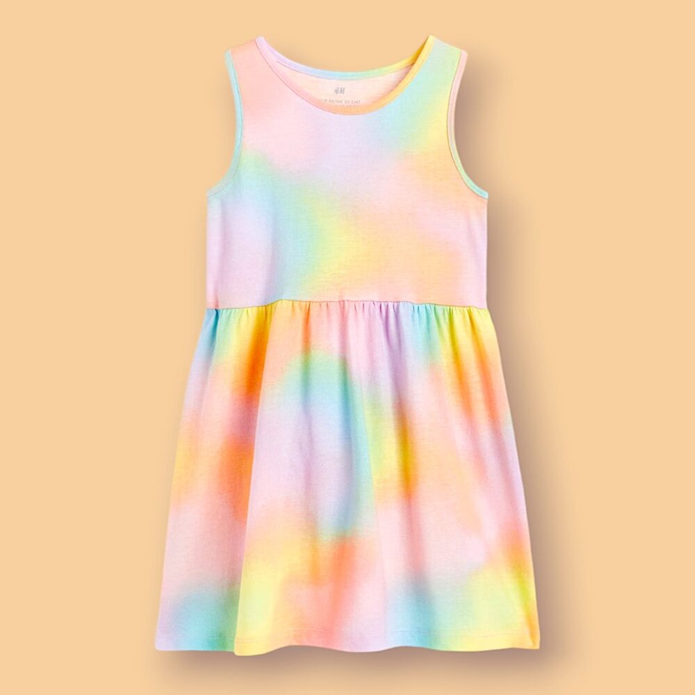 H&M Multicolor Halo SuperSoft Sleeveless dress 100% Cotton Sting free frocks